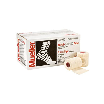Tape Athletic Tear-Light Elastic 3"x5yd Adhesive White 16/Ca
